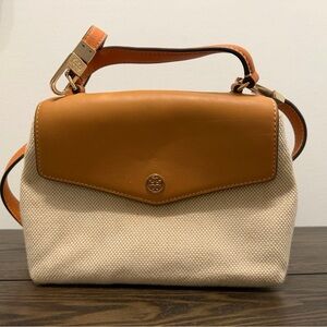 Tory Burch Tan and Cream Shoulder Bag